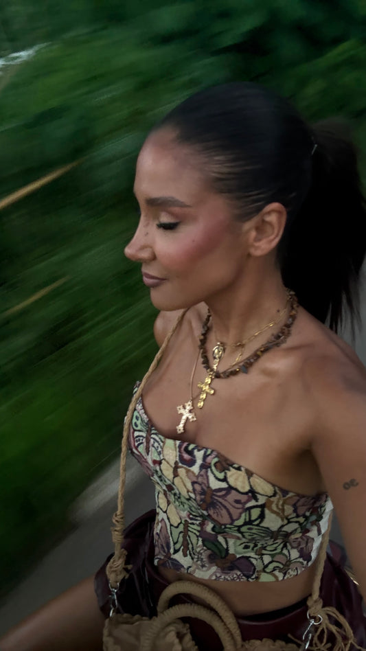 Golden hour Corset top - Butterfly