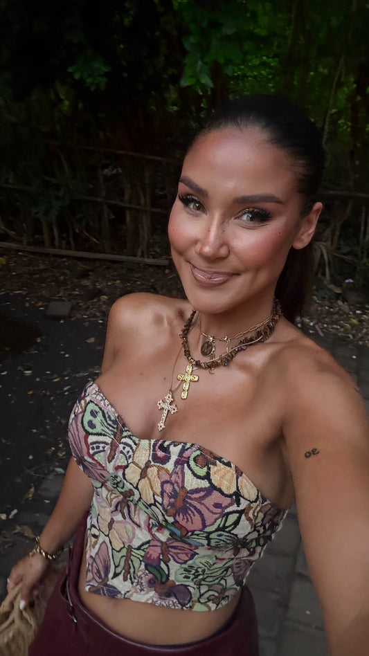 Golden hour Corset top - Butterfly
